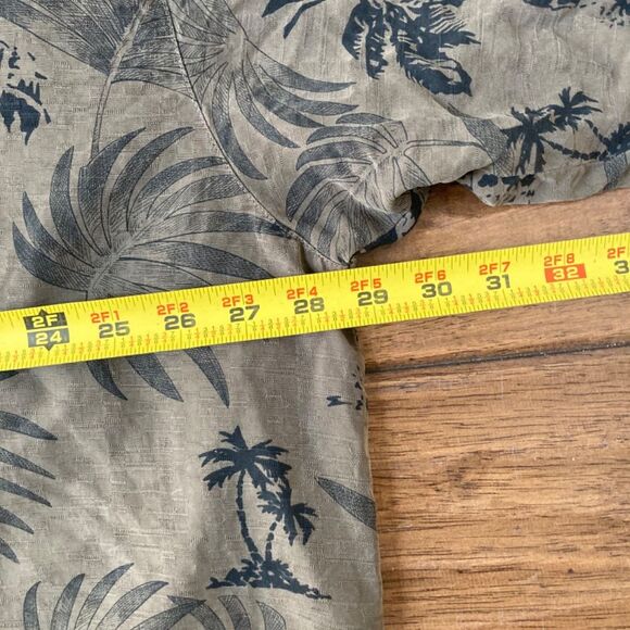 Tommy Bahama 100% Silk Mens XXL Short Sleeve Button Up Green Tropical - Picture 5 of 5